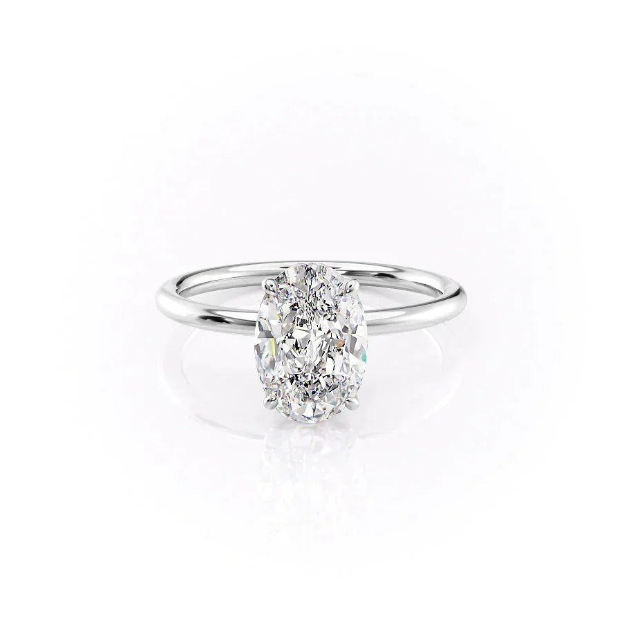 The Lily Set With A 4.5 Carat Oval Moissanite