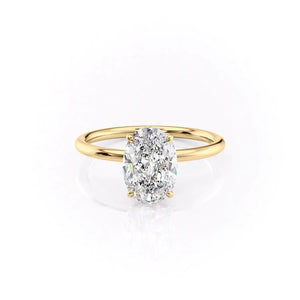The Lily Set With A 1.5 Carat Oval Moissanite