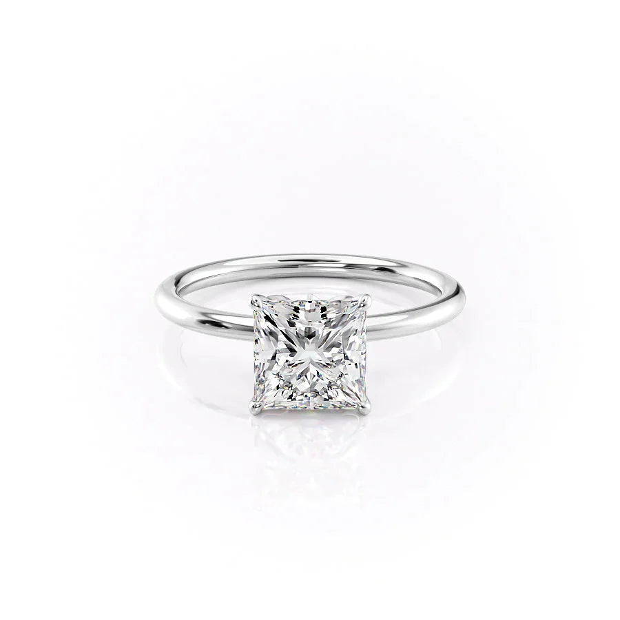 The Lily Set With A 3 Carat Princess Lab Diamond