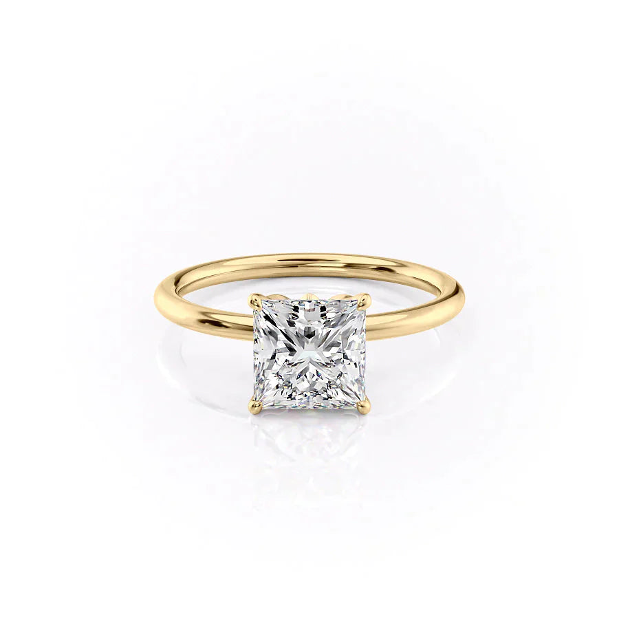 The Lily Set With A 2.5 Carat Princess Lab Diamond