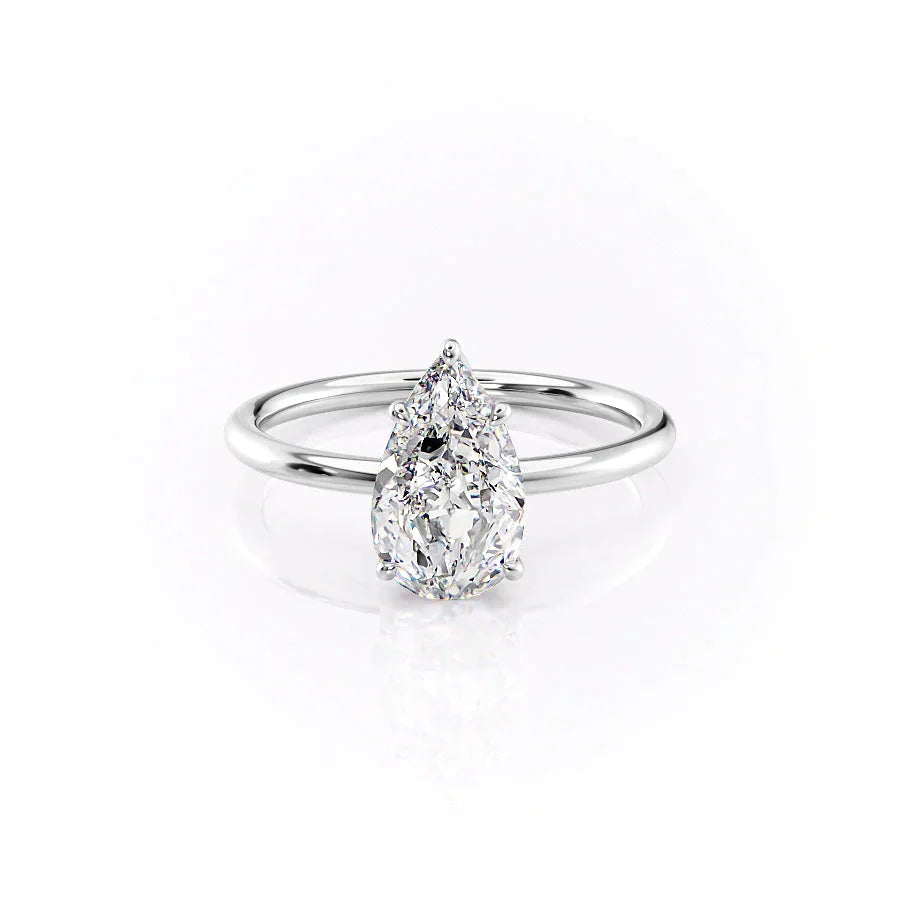 The Lily Set With A 1 Carat Pear Lab Diamond