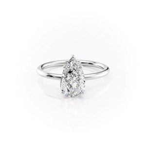 The Lily Set With A 2.5 Carat Pear Moissanite