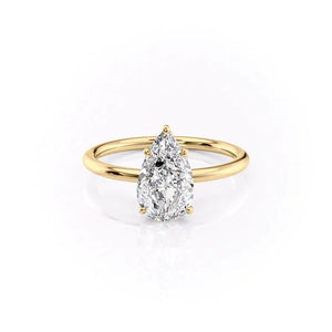 The Lily Set With A 3.5 Carat Pear Moissanite