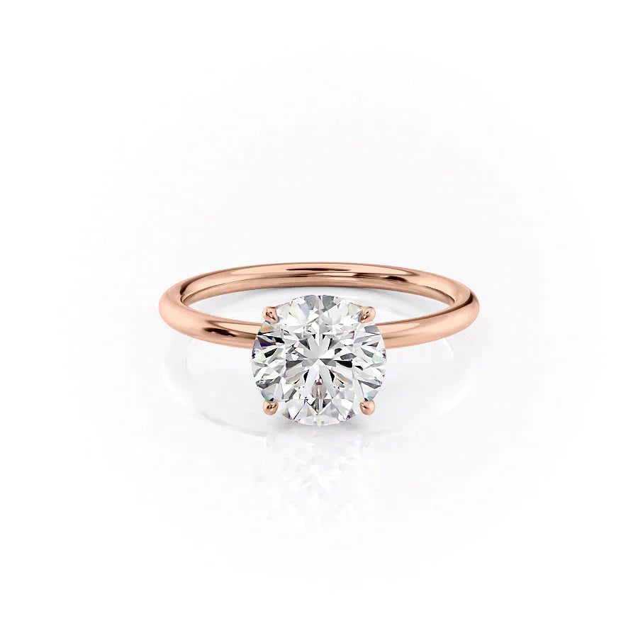 The Lily Set With A 4.5 Carat Round Moissanite