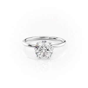 The Lily Set With A 4.5 Carat Round Moissanite