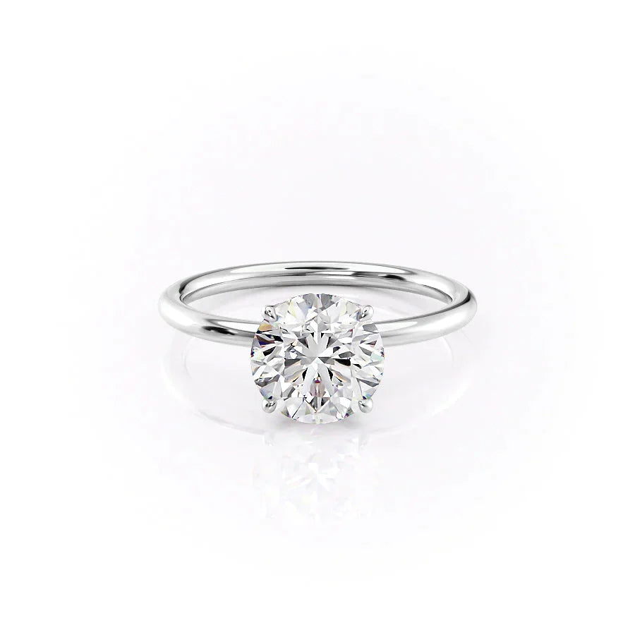 The Lily Set With A 1.5 Carat Round Moissanite