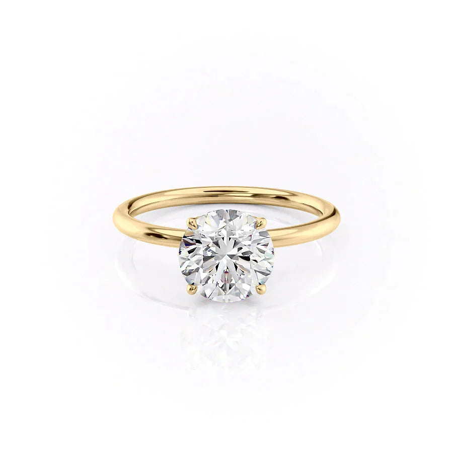 The Lily Set With A 2.5 Carat Round Lab Diamond
