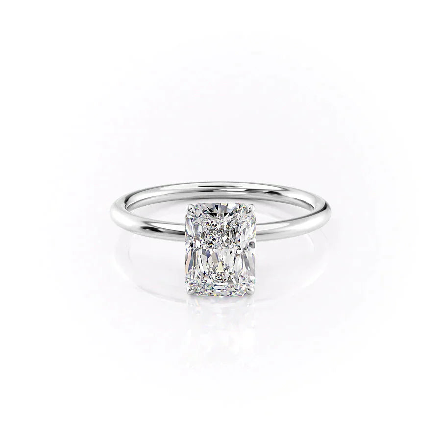 The Lily Set With A 1.5 Carat Radiant Lab Diamond