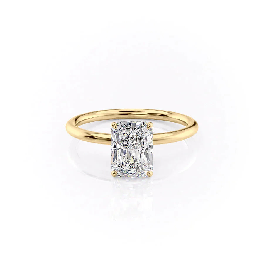 The Lily Set With A 3.5 Carat Radiant Moissanite
