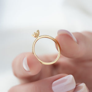 The Pave Lily Set With A 2.5 Carat Marquise Lab Diamond