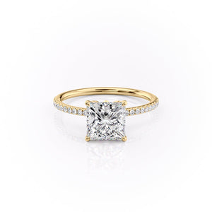 The Pave Lily Set With A 3 Carat Princess Lab Diamond