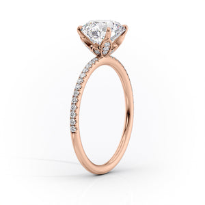The Pave Lily Set With A 3 Carat Oval Lab Diamond