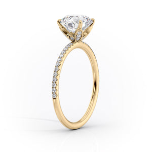 The Pave Lily Set With A 2.5 Carat Pear Lab Diamond