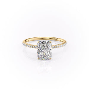 The Pave Lily Set With A 1 Carat Radiant Lab Diamond