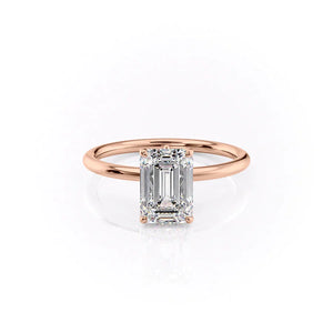 The Luna Set With A 1.5 Carat Emerald Moissanite