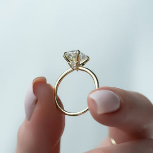 The Luna Set With A 3 Carat Elongated Cushion Lab Diamond