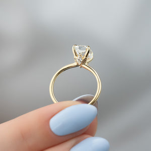 The Luna Set With A 3 Carat Elongated Cushion Lab Diamond