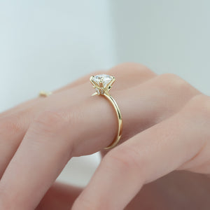 The Luna Set With A 2.5 Carat Round Moissanite