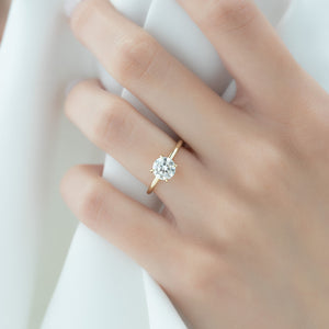 The Luna Set With A 2.5 Carat Round Moissanite