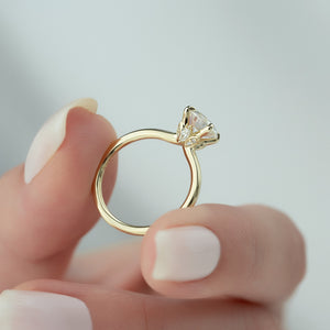 The Luna Set With A 2.5 Carat Round Moissanite