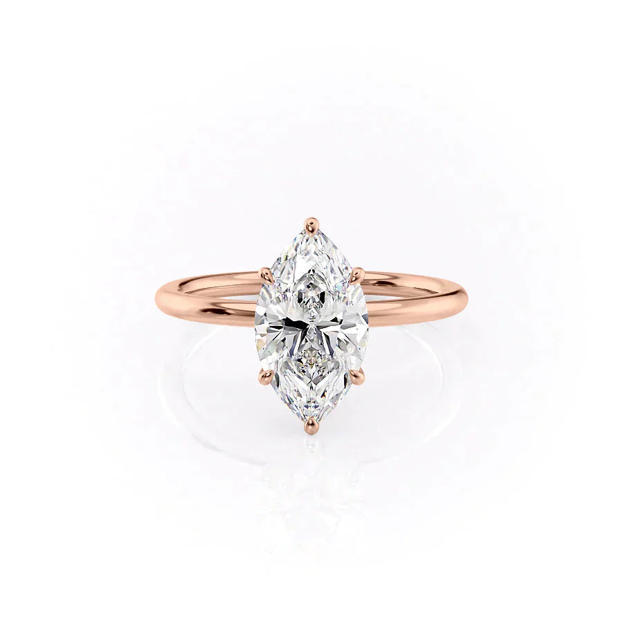 The Luna Set With A 1.5 Carat Marquise Lab Diamond