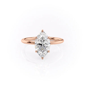 The Luna Set With A 3.5 Carat Marquise Moissanite