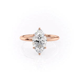 The Luna Set With A 2.5 Carat Marquise Lab Diamond