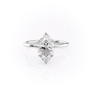 The Luna Set With A 4.5 Carat Marquise Moissanite