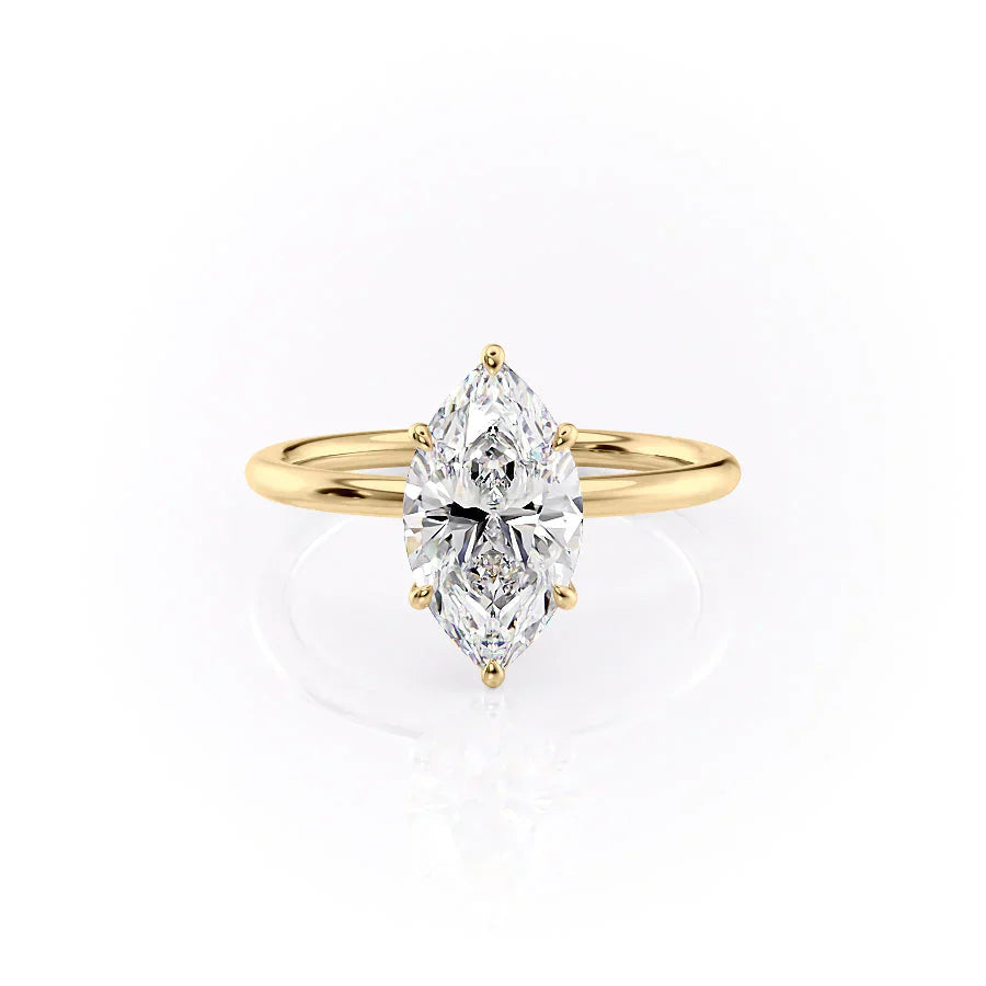 The Luna Set With A 2.5 Carat Marquise Moissanite