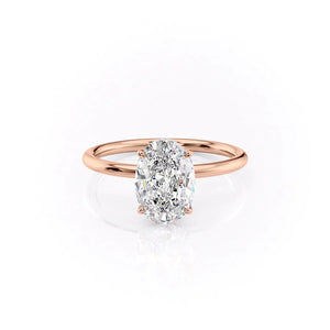 The Luna Set With A 2.5 Carat Oval Lab Diamond