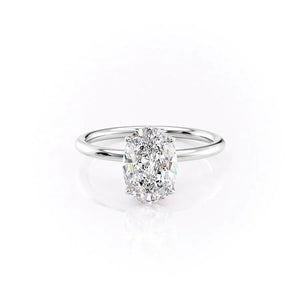 The Luna Set With A 4.5 Carat Oval Moissanite