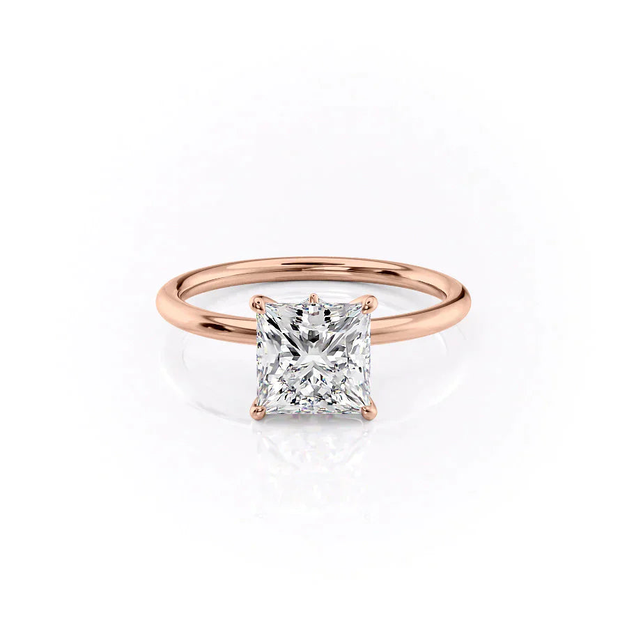 The Luna Set With A 4.5 Carat Princess Moissanite