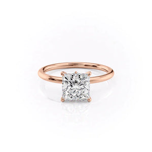 The Luna Set With A 3 Carat Princess Lab Diamond