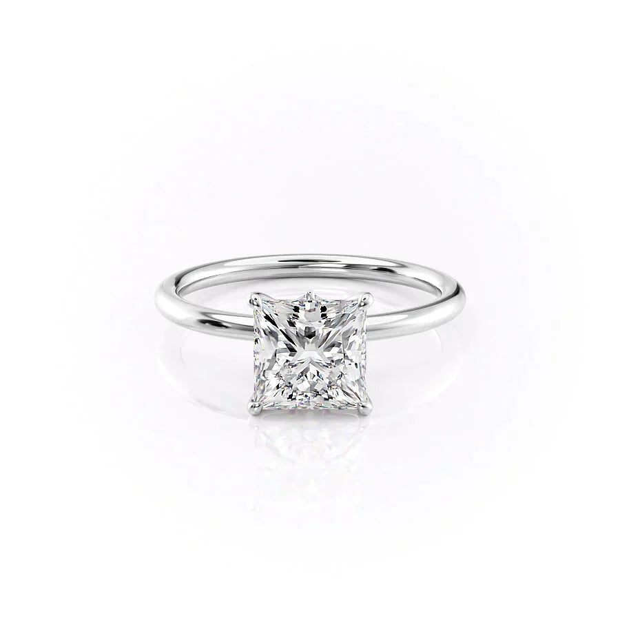 The Luna Set With A 3 Carat Princess Lab Diamond