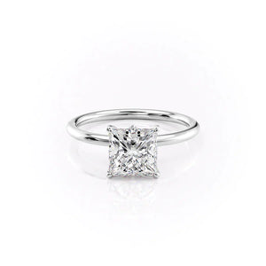 The Luna Set With A 4.5 Carat Princess Moissanite