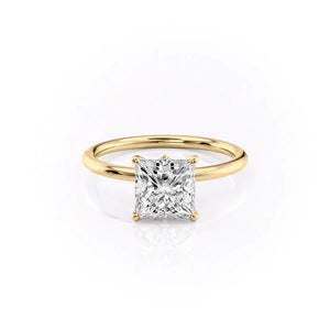 The Luna Set With A 4.5 Carat Princess Moissanite