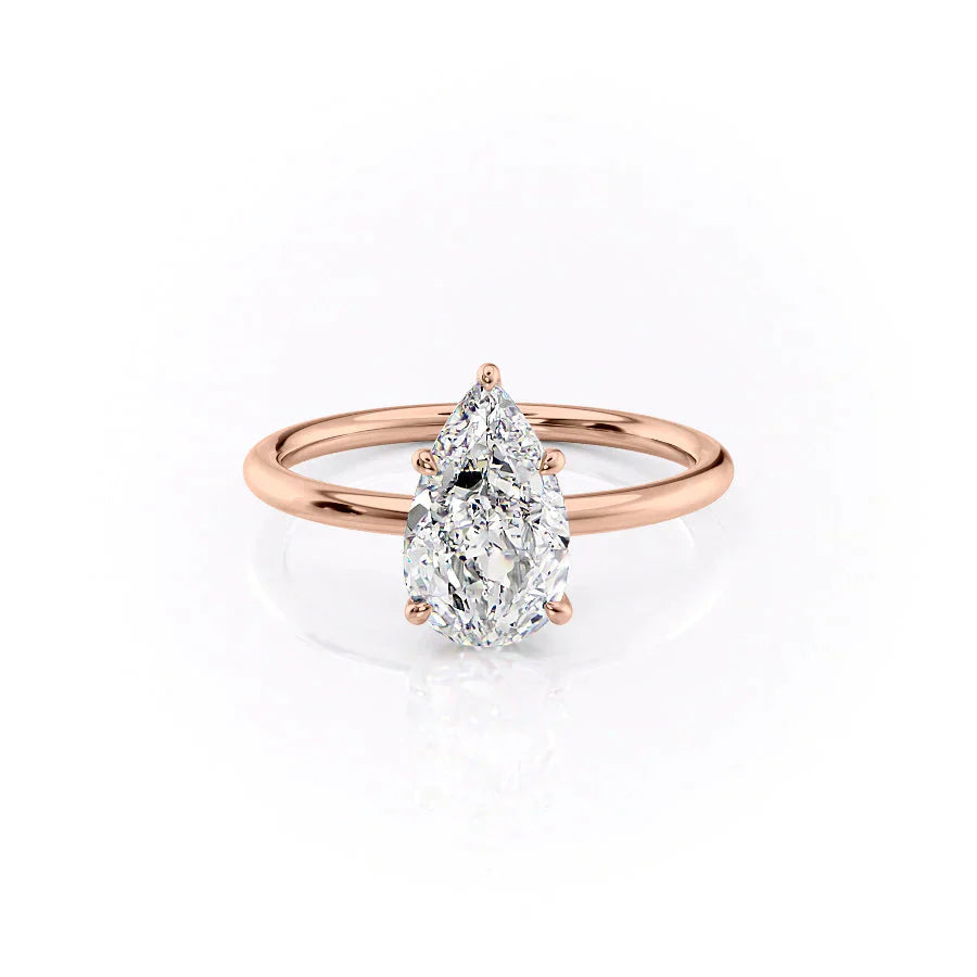 The Luna Set With A 2.5 Carat Pear Lab Diamond