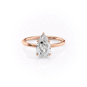 The Luna Set With A 4.5 Carat Pear Moissanite