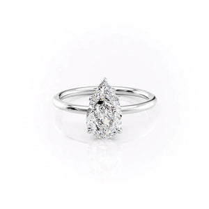 The Luna Set With A 2.5 Carat Pear Moissanite
