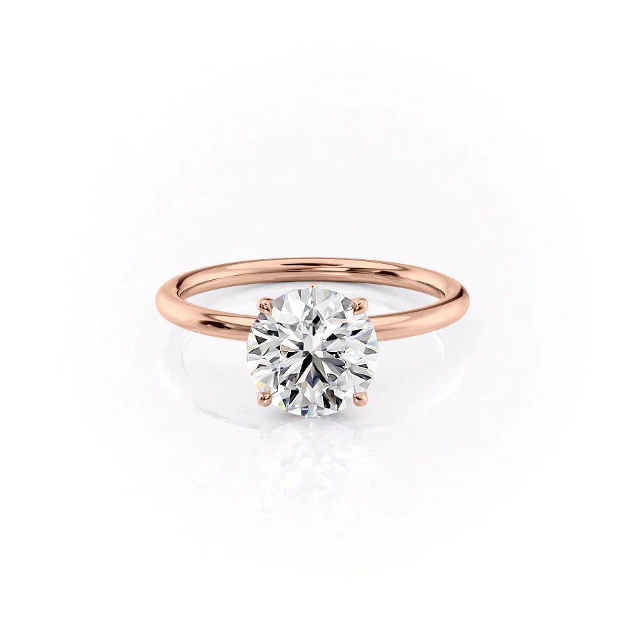 The Luna Set With A 3 Carat Round Lab Diamond