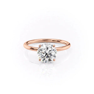The Luna Set With A 3.5 Carat Round Moissanite
