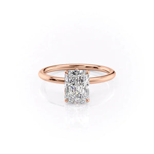 The Luna Set With A 2 Carat Radiant Lab Diamond