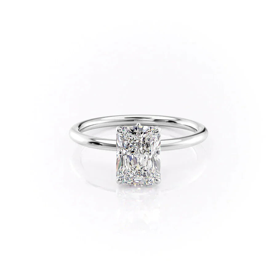 The Luna Set With A 1.5 Carat Radiant Lab Diamond