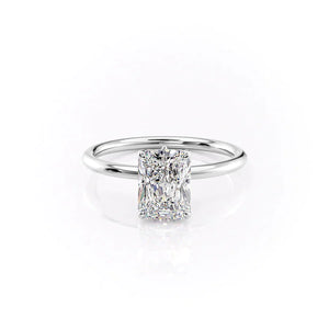 The Luna Set With A 2 Carat Radiant Lab Diamond