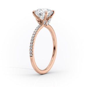 The Pave Luna Set With A 1 Carat Pear Lab Diamond