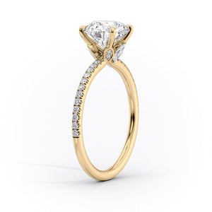 The Pave Luna Set With A 2 Carat Princess Lab Diamond