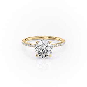 The Pave Luna Set With A 1 Carat Round Lab Diamond