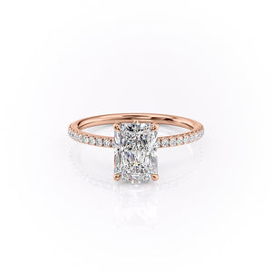 The Pave Luna Set With A 2 Carat Radiant Lab Diamond