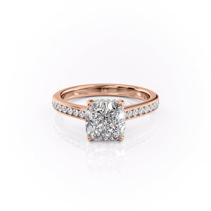 The Cameron Set With A 1.5 Carat Cushion Moissanite