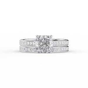 The Cameron Set With A 2 Carat Cushion Lab Diamond